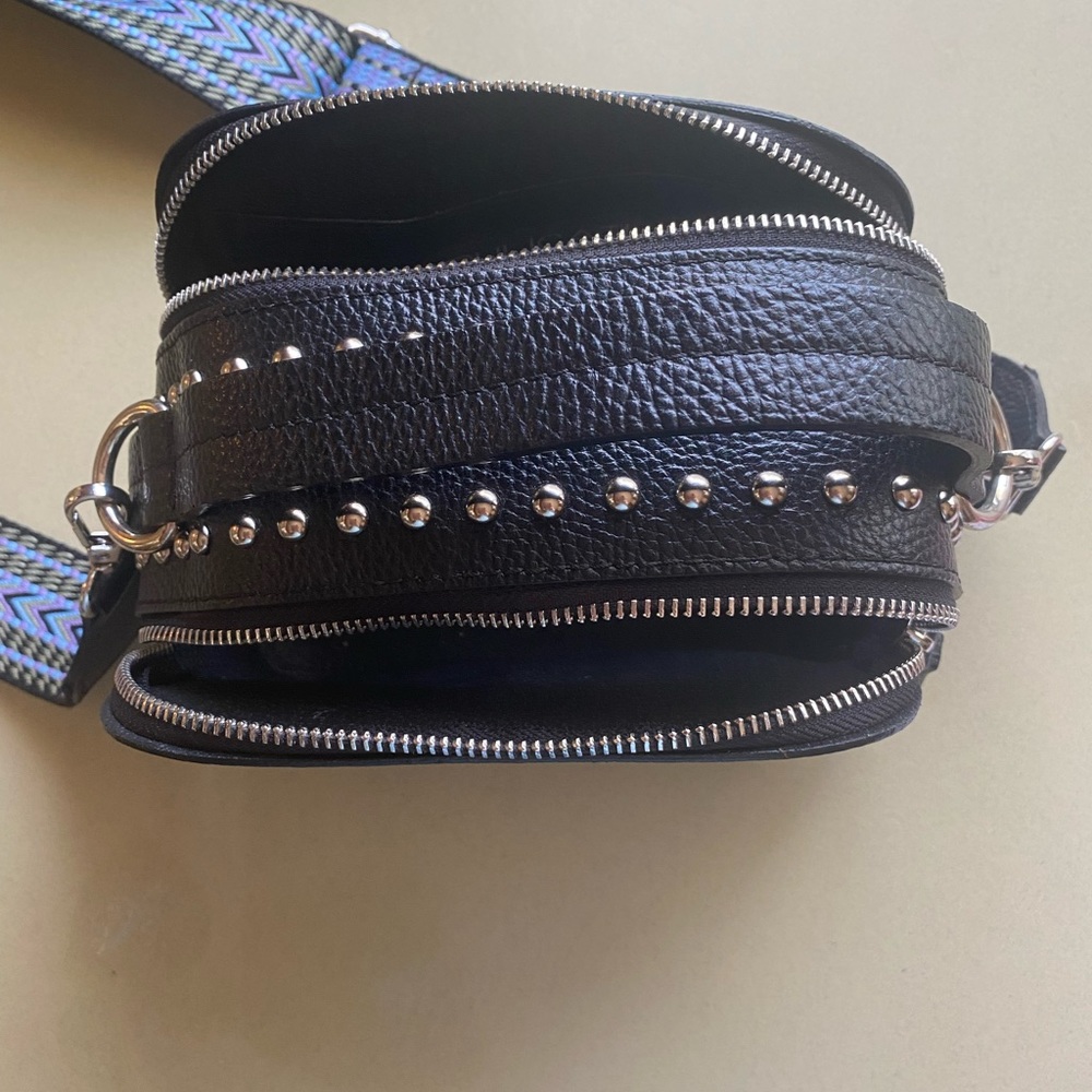EUC PULICATI genuine leather made in Italy black crossbody/ hand bag - Picture 5 of 16